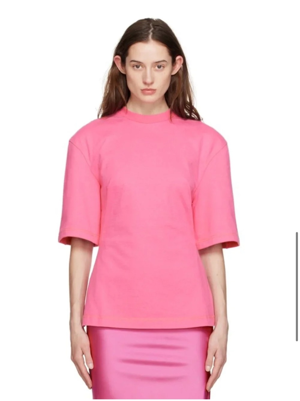 Jacquemus Women's Pink Short-Sleeve Crewneck Top! Like new size s!